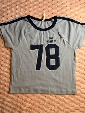 Los Angeles '78' Short Sleeve Top - Light Blue